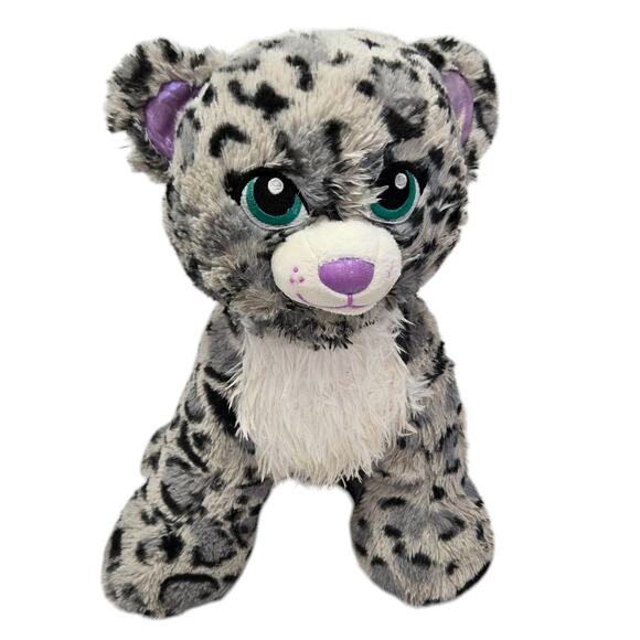 Build a Bear Sparkle Snow Leopard Big Cat Zoo Stuffed Animal Plush Toy 12" - Picture 1 of 7